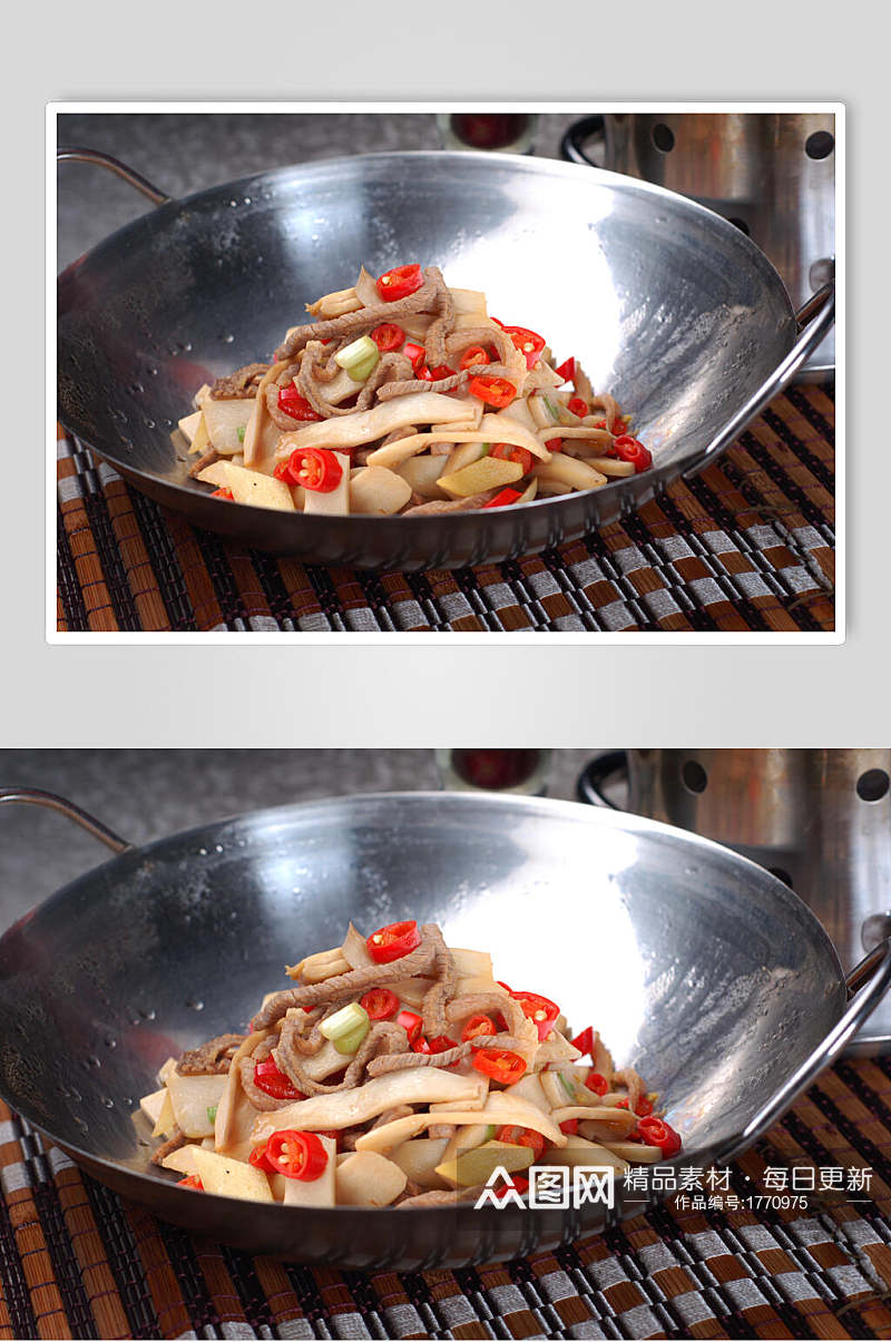 湘菜干锅纵菌烩肥牛美食高清图片素材