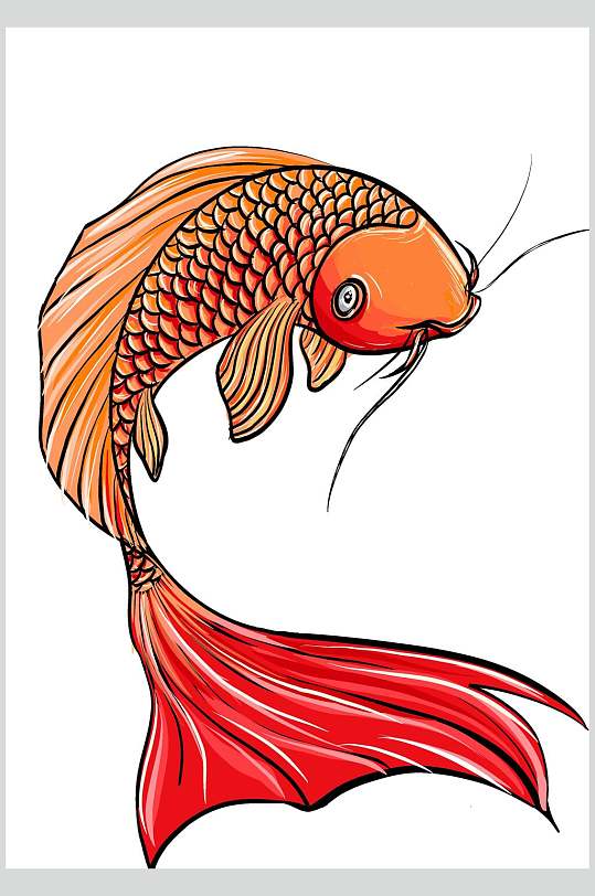 手绘锦鲤鲤鱼元素-手绘锦鲤鲤鱼元素图片-手绘锦鲤鲤鱼元素素材下载