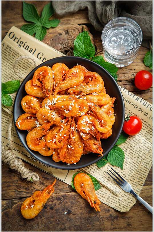 美味香辣虾菜品美食图片