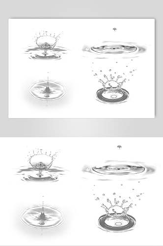 经典水滴水花元素素材