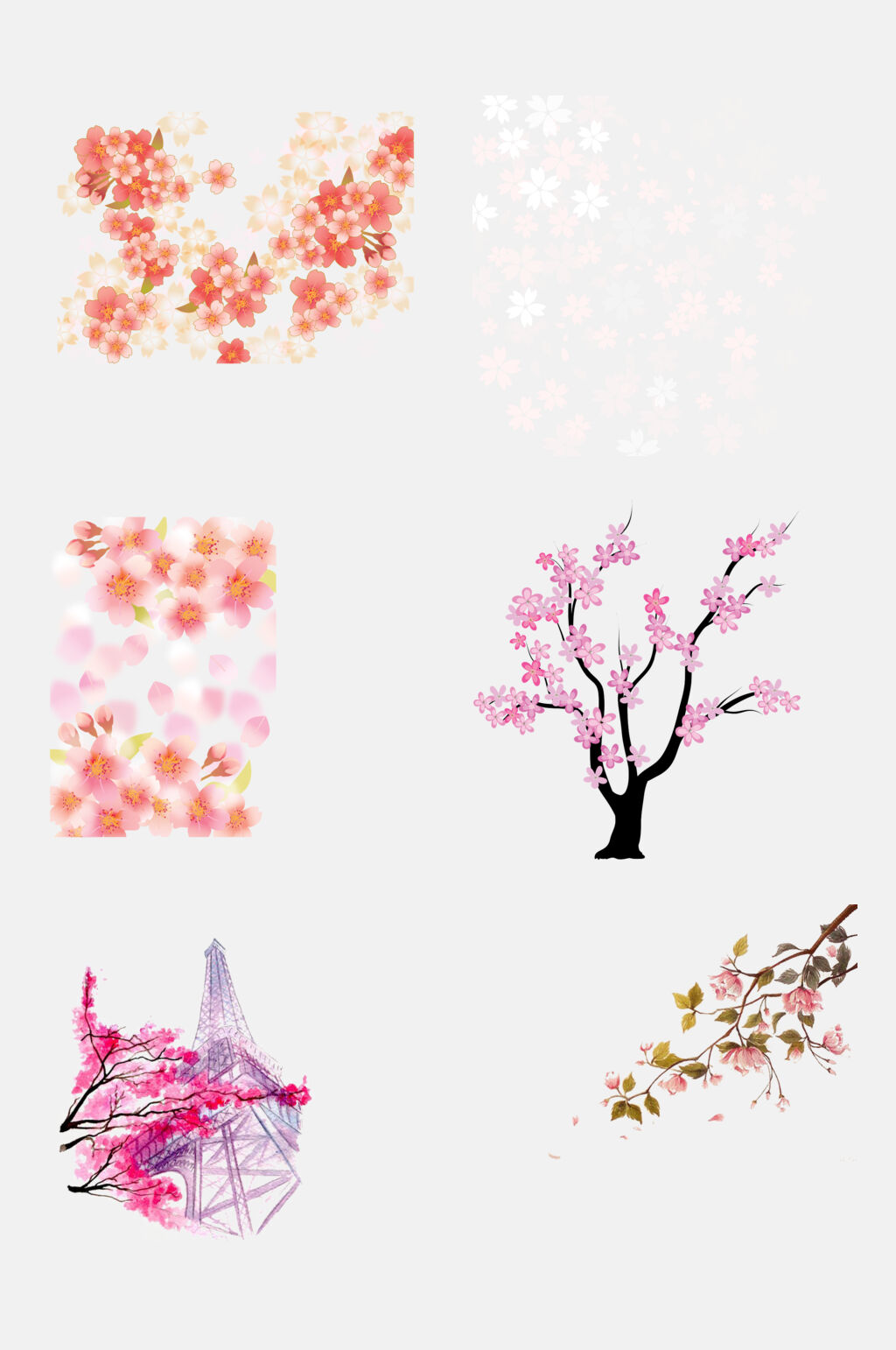 粉色浪漫唯美樱花素材素材