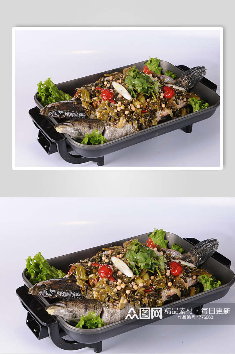 酸菜烤鱼餐饮菜品摄影图片素材