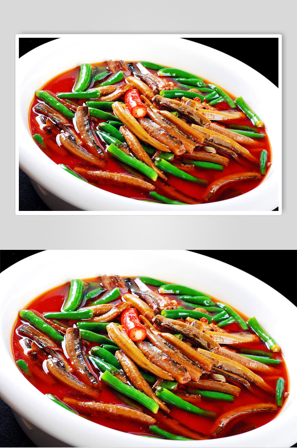 油浸鳝段美食摄影图片素材