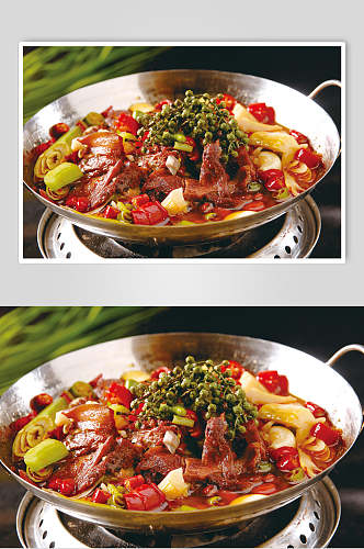 营养健康干锅带皮驴肉餐饮食品图片