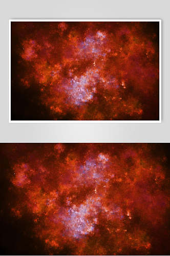 红色夜晚宇宙星空摄影图