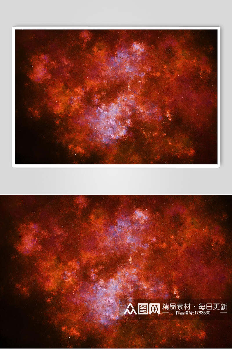 红色夜晚宇宙星空摄影图素材
