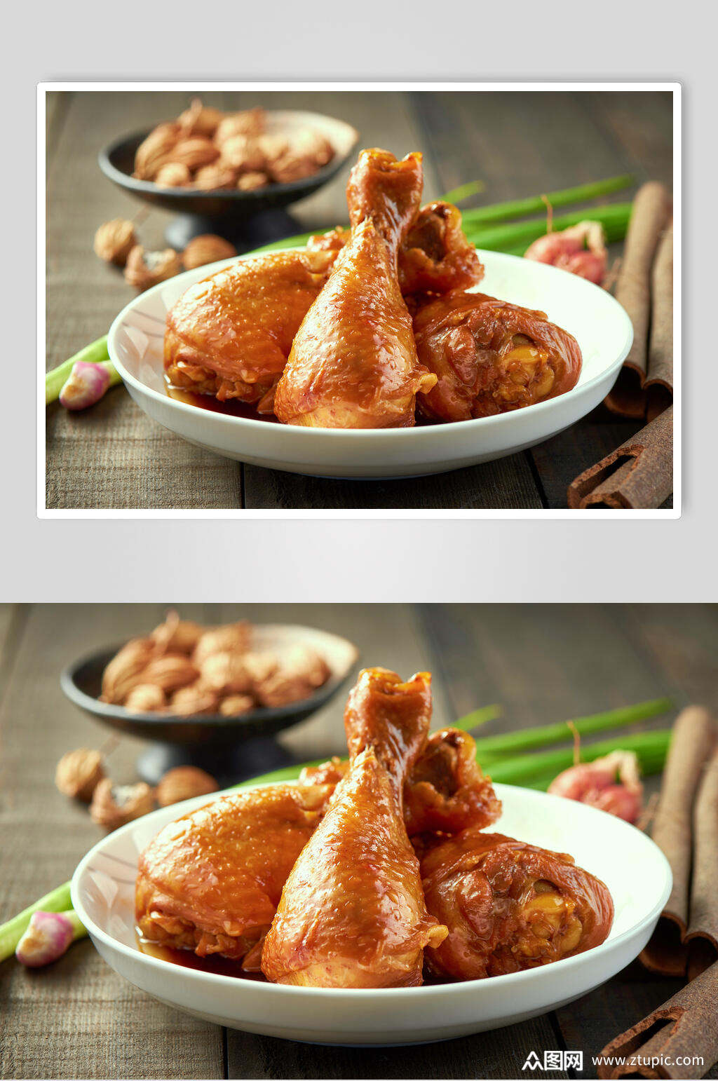 鲜香美味鸡腿卤味美食摄影图片素材