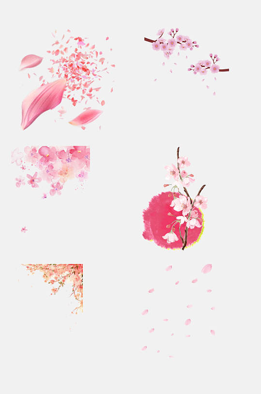 樱花花朵花瓣素材