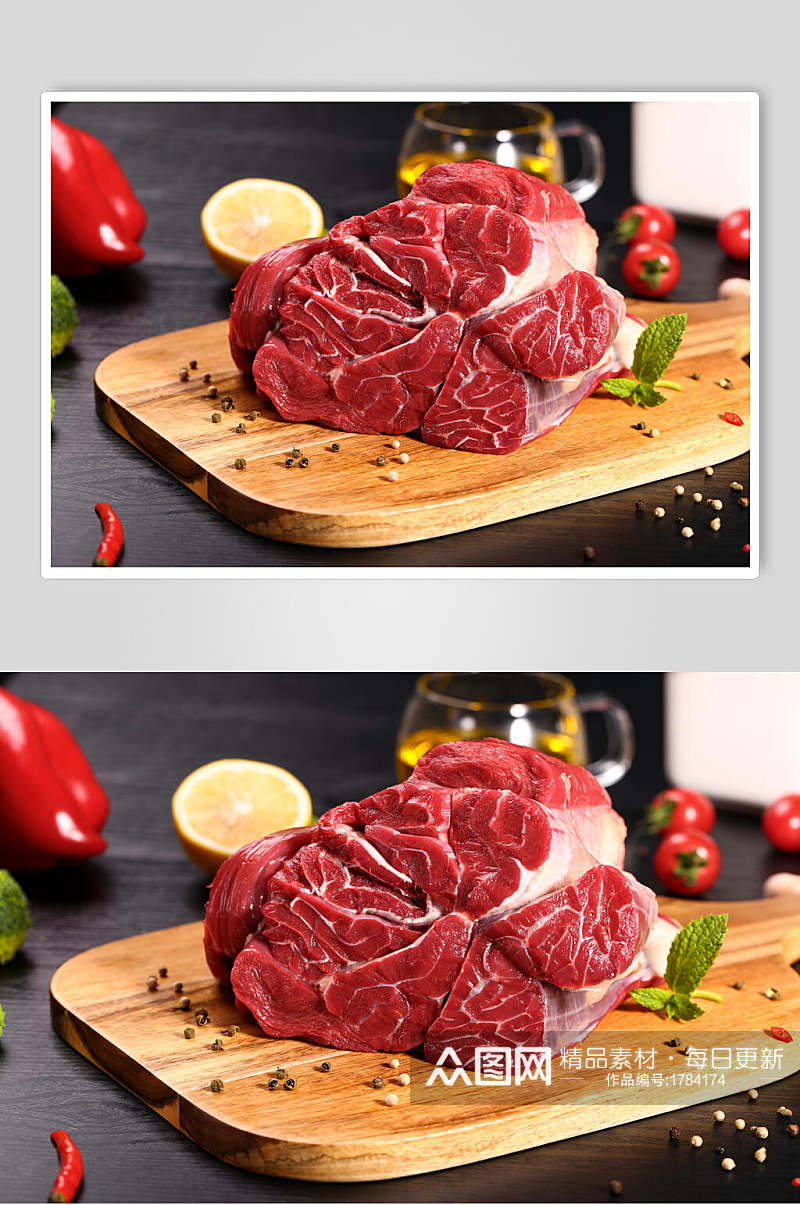 新鲜一品牛肉牛排食材实拍图片素材