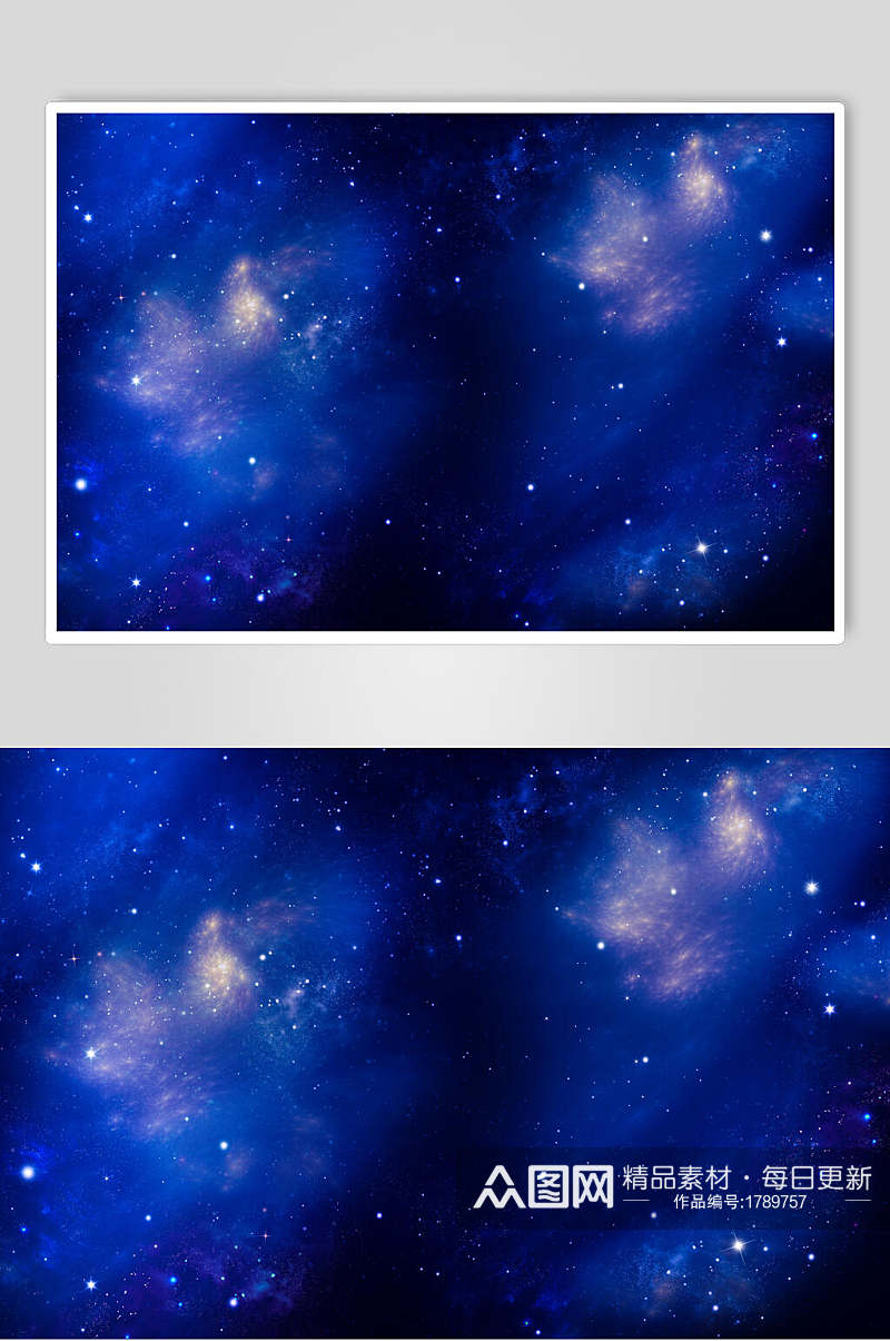 蓝色星河唯美宇宙星空图片素材