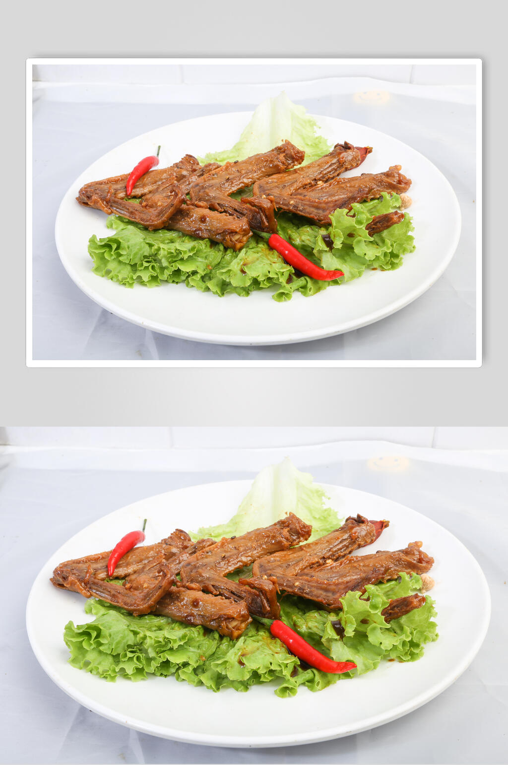 香辣鸭翅卤味美食摄影图片素材