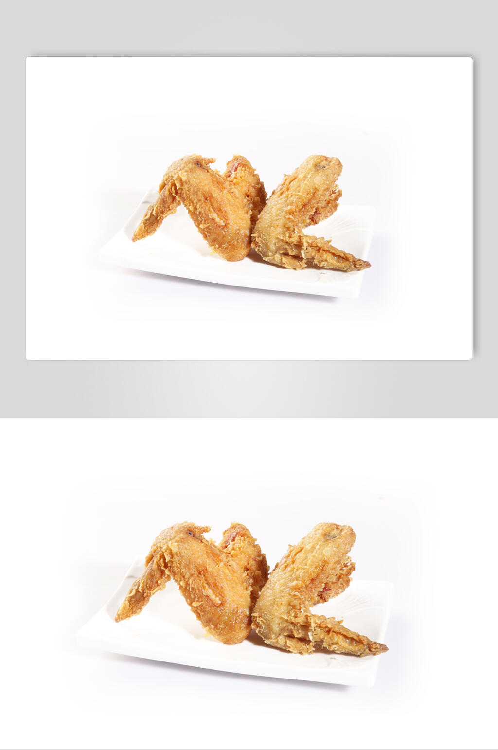 香脆炸鸡烤鸡白底图片素材