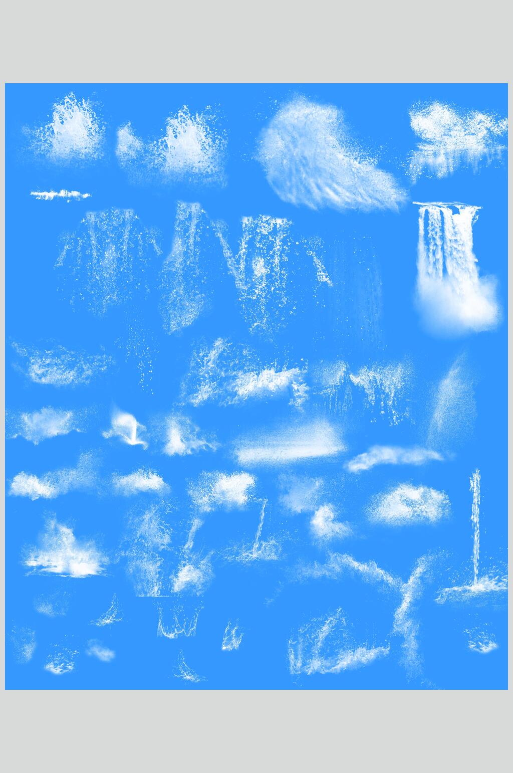 简约水滴水花元素素材素材