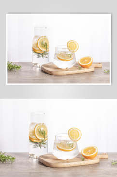 鲜榨橙汁夏日冰凉饮品饮料图片