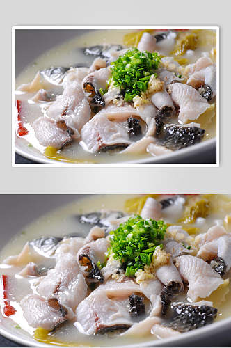 新鲜美味酸菜鱼美食摄影图片