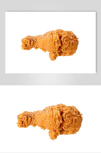 金黄鸡腿炸鸡烤鸡白底美食图片