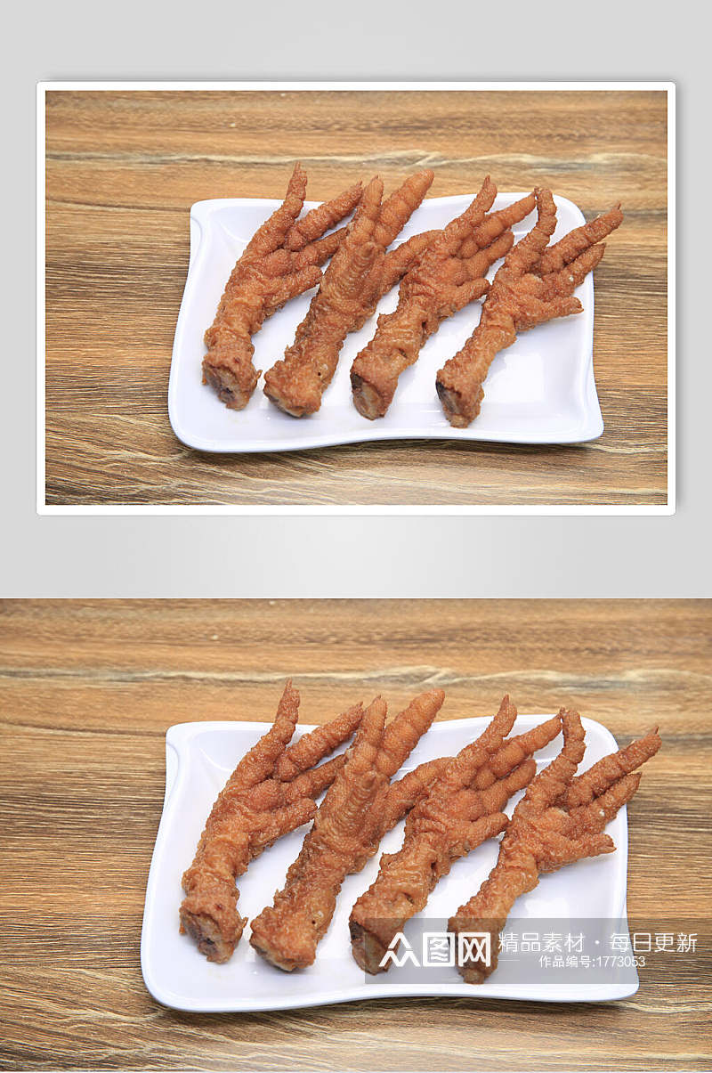 酥皮鸡爪卤味美食摄影图片素材