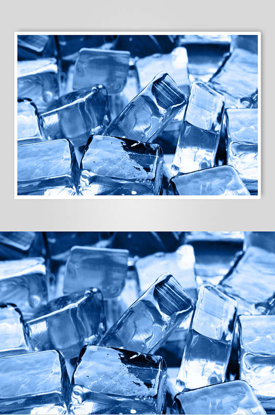 蓝色冰块高清图片