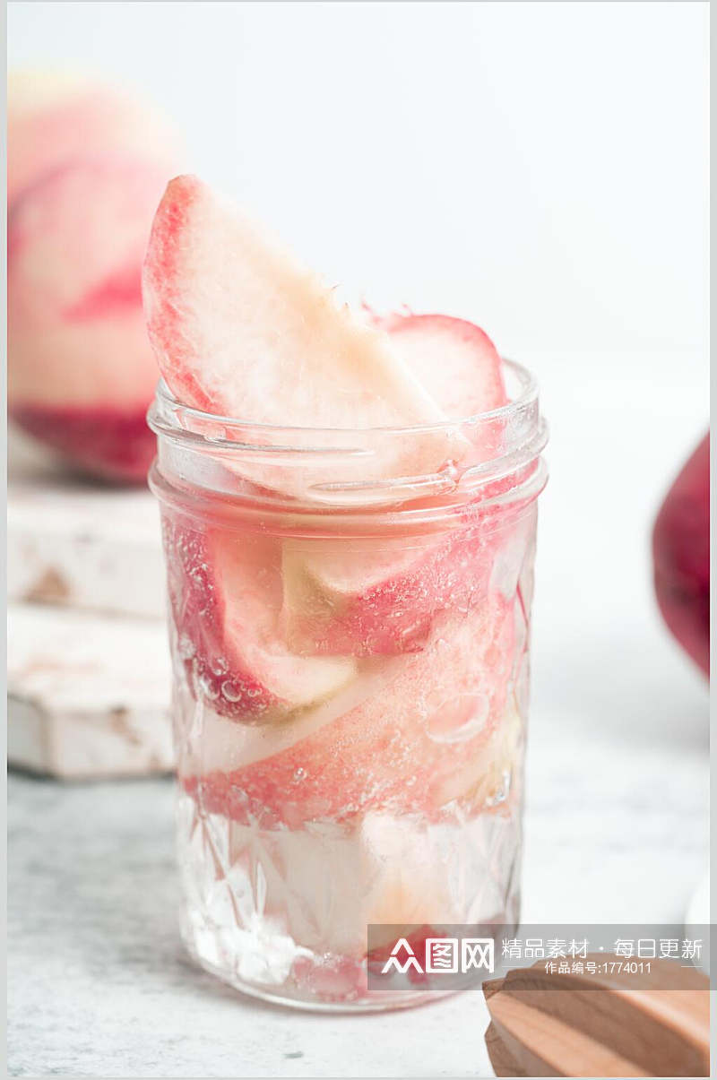 美味夏日苹果汁冰凉饮品饮料图片素材