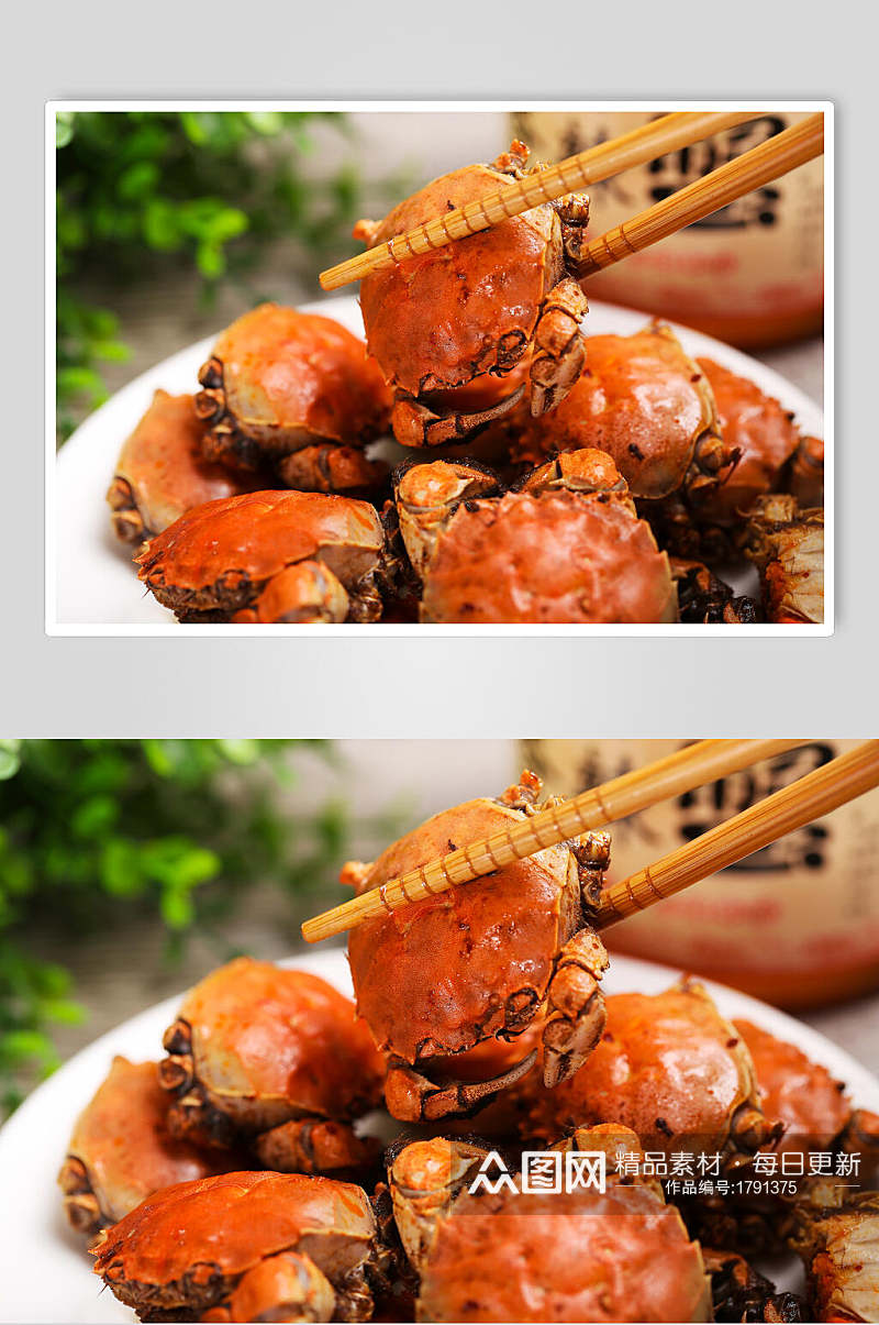 香辣螃蟹摄影图片素材
