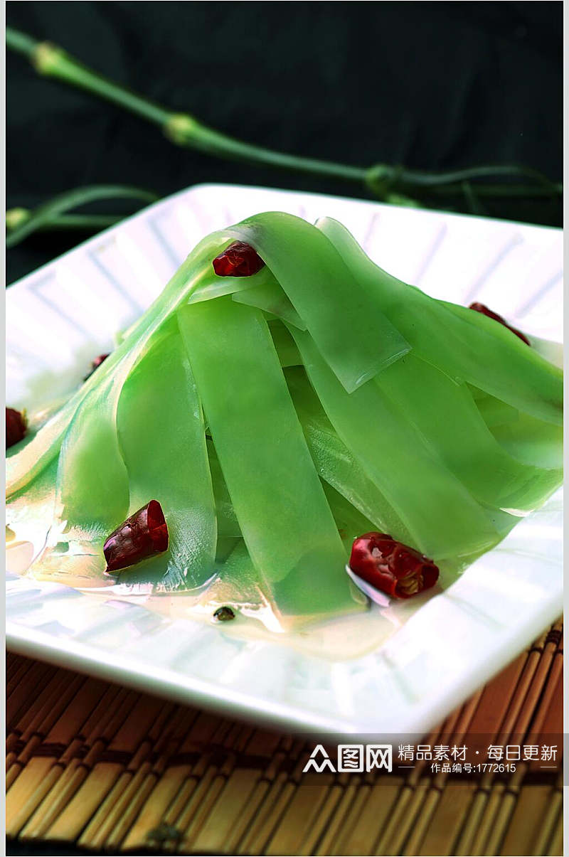 炝锅青笋片美食摄影图片素材