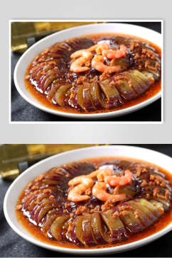 热菜一品茄皇美食摄影图片