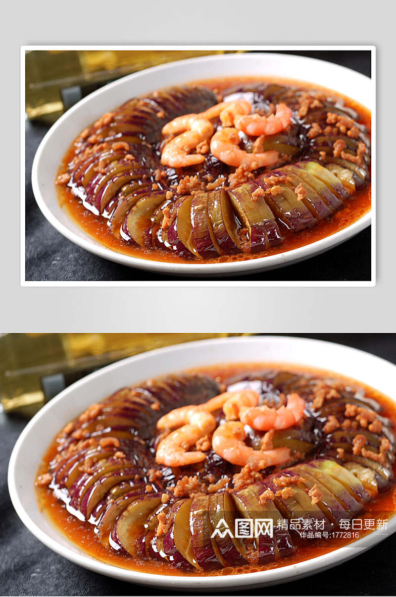 热菜一品茄皇美食摄影图片素材