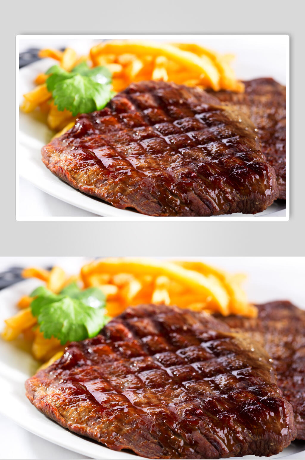 精选焦香美味牛排实拍图片素材