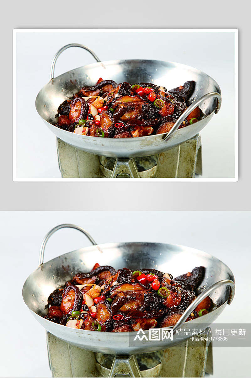 干锅香菇食品高清图片素材