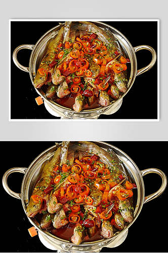 干锅黄鸭美食高清图片