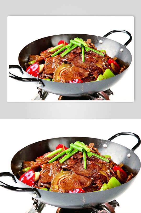 干锅草原带皮牛肉餐饮食品图片
