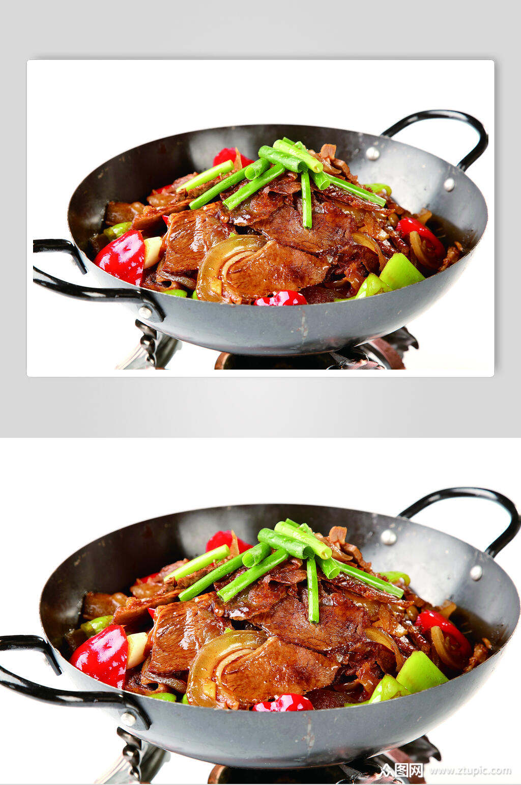 干锅草原带皮牛肉餐饮食品图片