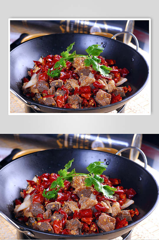 美味热菜干锅牛肉美食高清图片