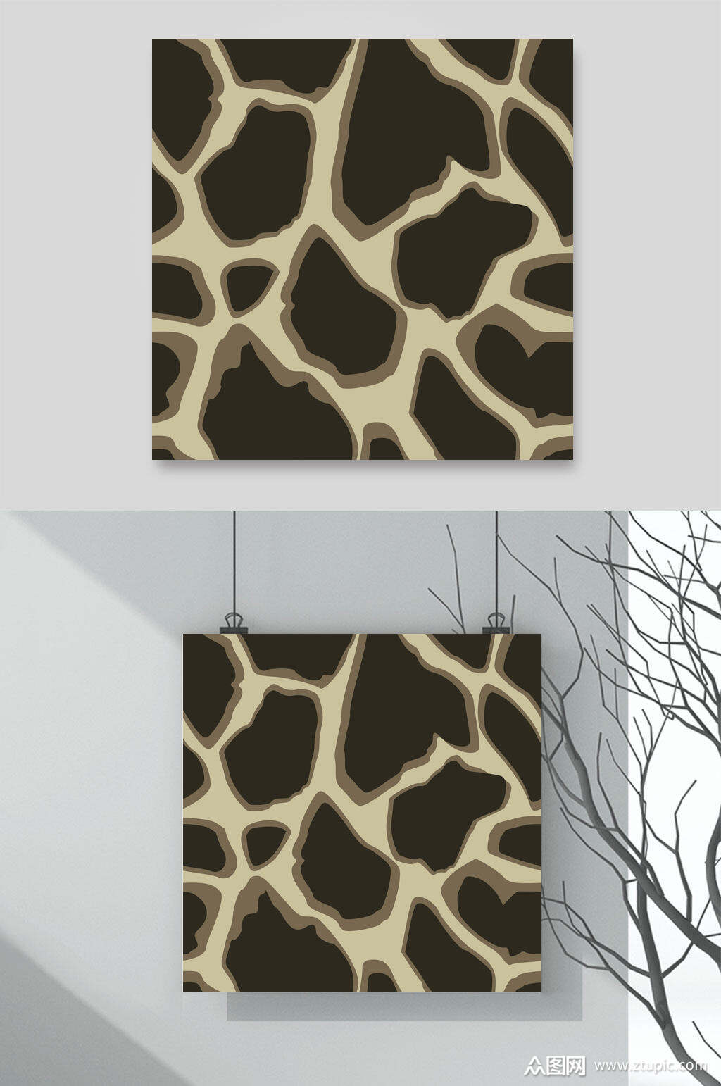 黑褐色动物纹路贴图素材