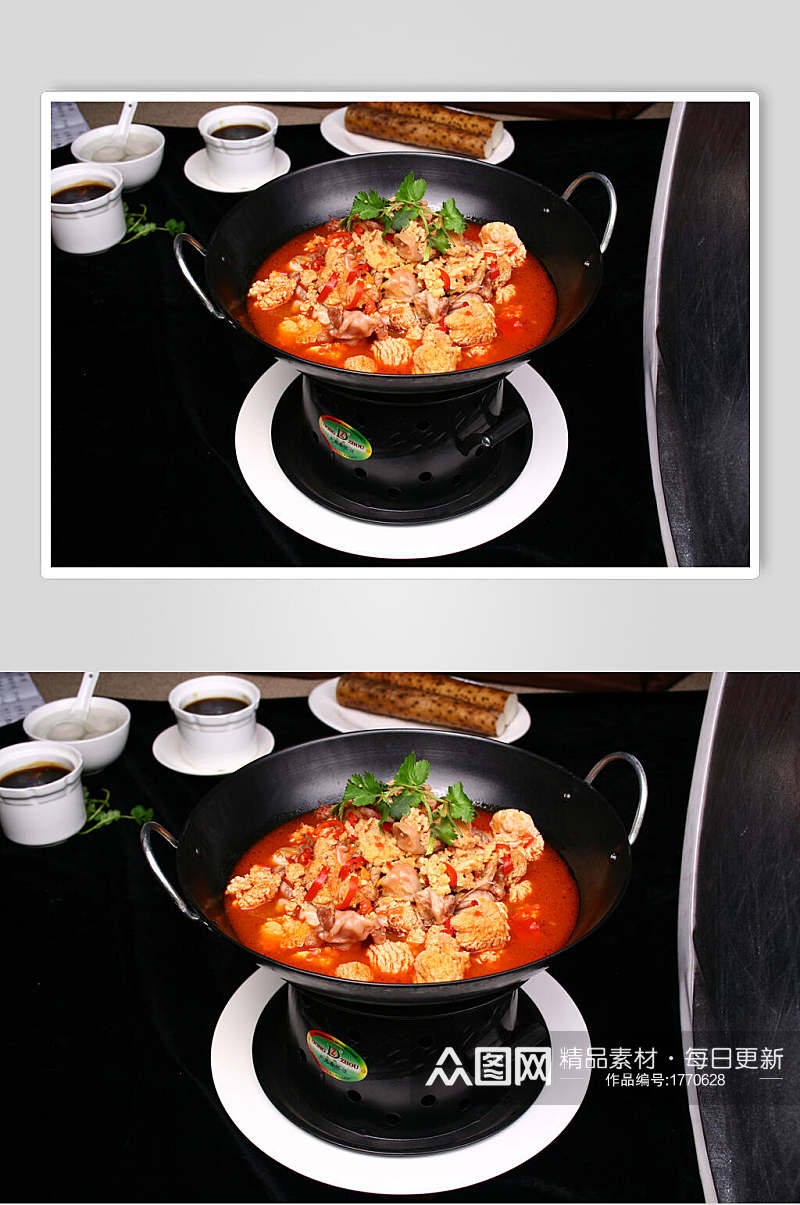干锅鱼三节美食高清图片素材