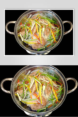 干锅银丝燕饺美食高清图片