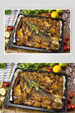 美味酸菜烤鱼食品摄影图片
