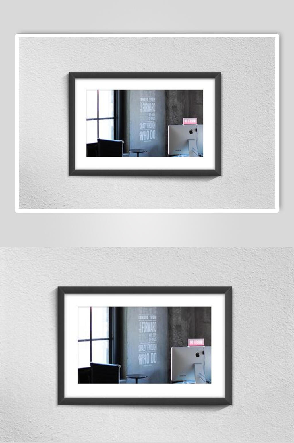 炫彩画框装饰画海报挂画样机效果图素材