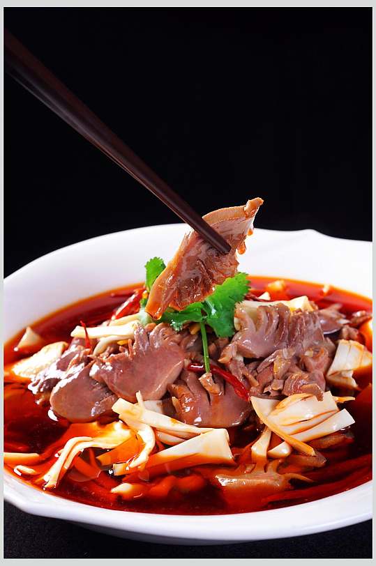 辣味双脆美食摄影图片