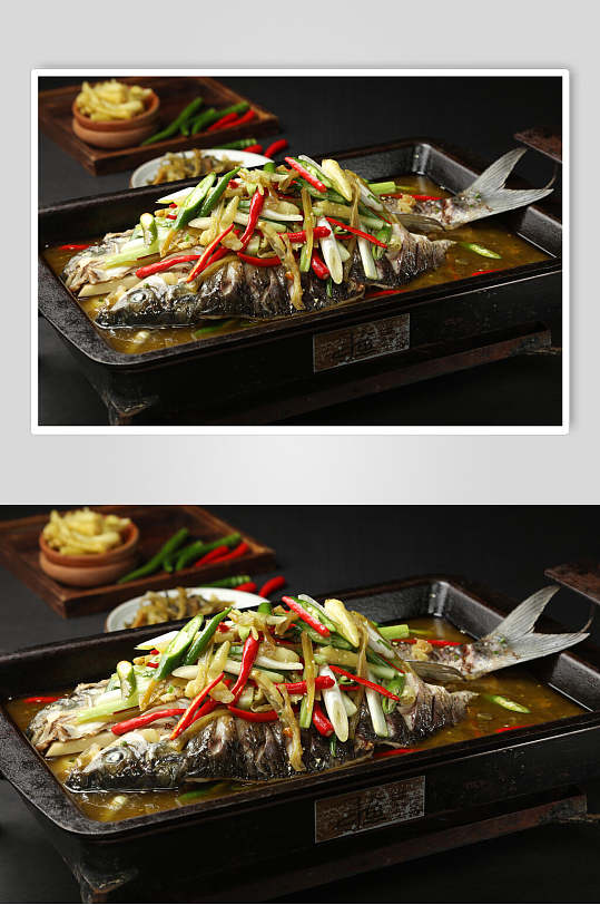 鲜香美味烤鱼餐饮摄影图片