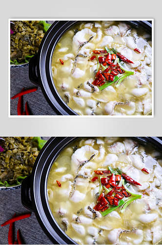 酸菜鱼美食摄影特写图片