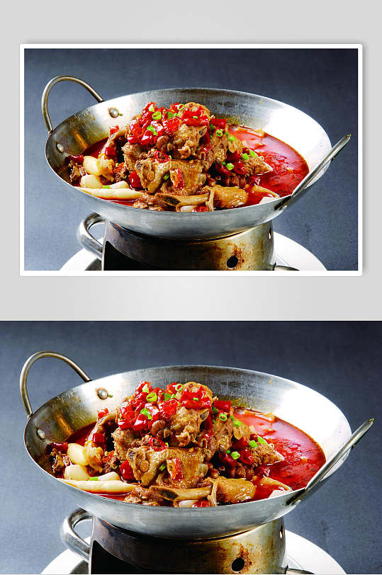 干锅风味鸭食品高清图片