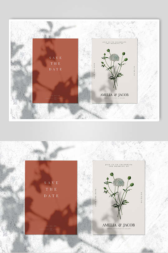 清新宣传册海报样机效果图设计-众图网