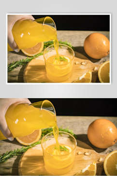 夏日橙汁果汁冰凉饮品饮料图片