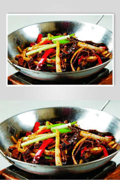 干锅黑白笋食品高清图片