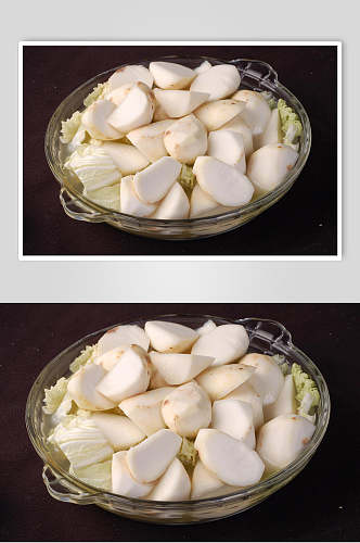 热菜芋儿白菜美食摄影图片