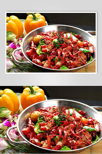 干锅小龙虾美食高清图片