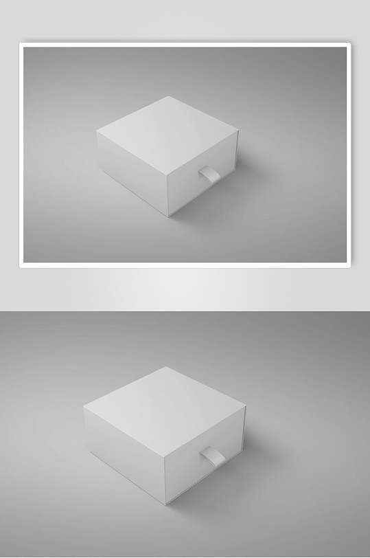 白色方形包装盒样机效果图
