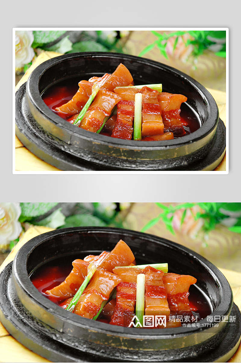 腐竹红烧肉美食高清图片素材