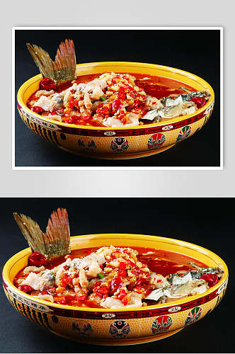 湘味酸菜鱼美食摄影图片